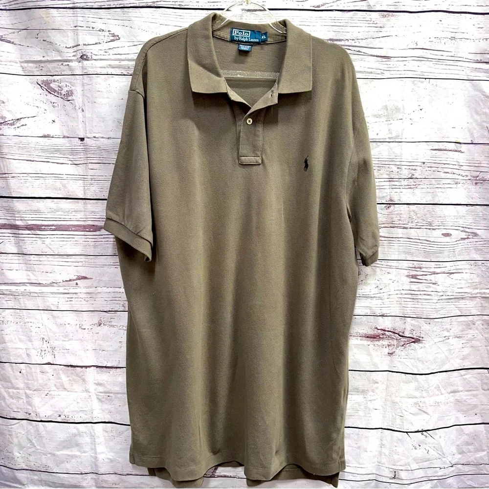 Polo Ralph Lauren Charcoal Gray Mesh Polo Shirt size XL